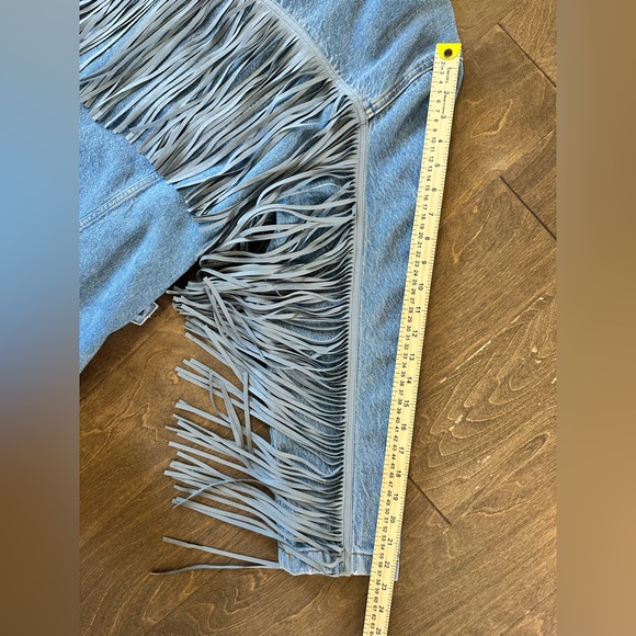 Free People - We The Free Blue Fringe Jacket - Picture 6 of 9